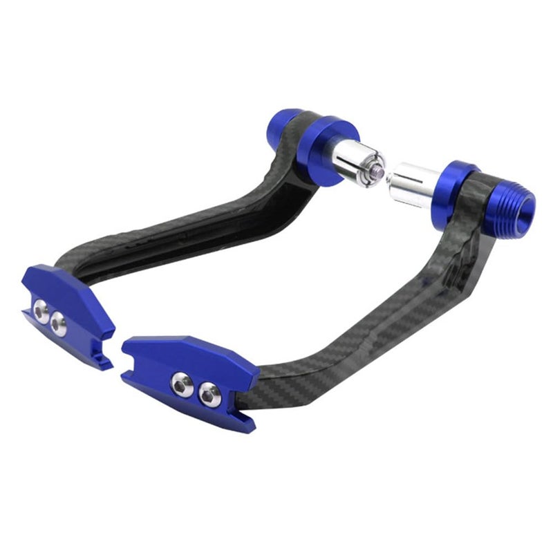 TRP Traders 7/8" 22mm Universal Motorcycle Motorbike Aluminum Alloy Brake Clutch Lever Hand Guard Protector Grip Adjustable (Blue Carbon) - Image 3