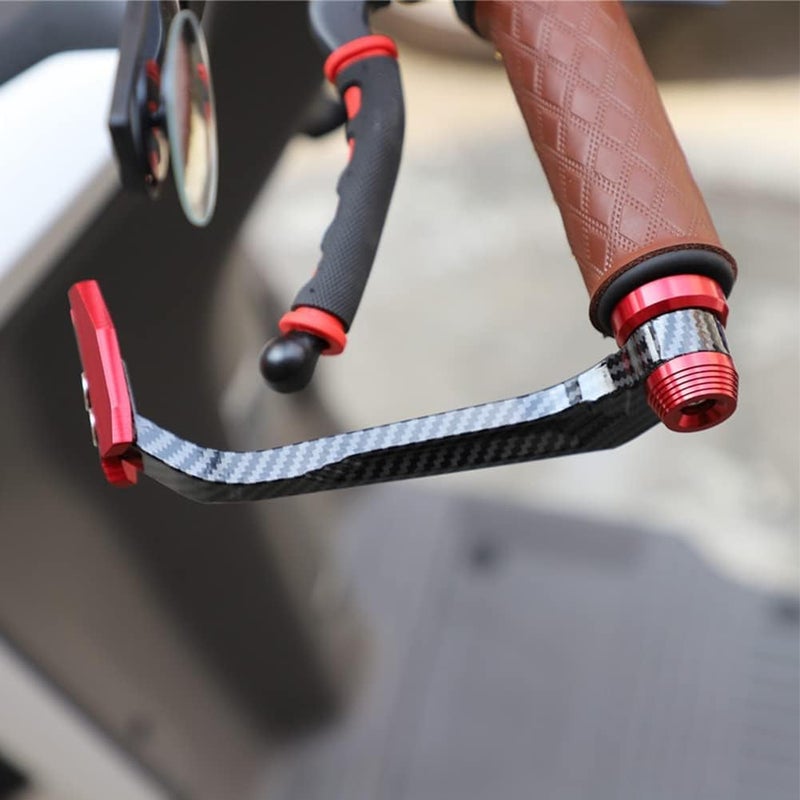 TRP Traders 7/8" 22mm Universal Motorcycle Motorbike Aluminum Alloy Brake Clutch Lever Hand Guard Protector Grip Adjustable (Blue Carbon) - Image 4