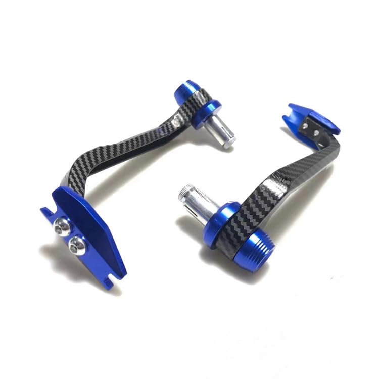 TRP Traders 7/8" 22mm Universal Motorcycle Motorbike Aluminum Alloy Brake Clutch Lever Hand Guard Protector Grip Adjustable (Blue Carbon) - Image 2