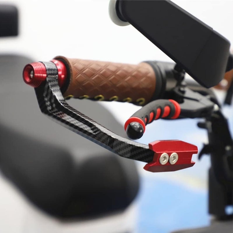 TRP Traders 7/8" 22mm Universal Motorcycle Motorbike Aluminum Alloy Brake Clutch Lever Hand Guard Protector Grip Adjustable (Blue Carbon) - Image 5