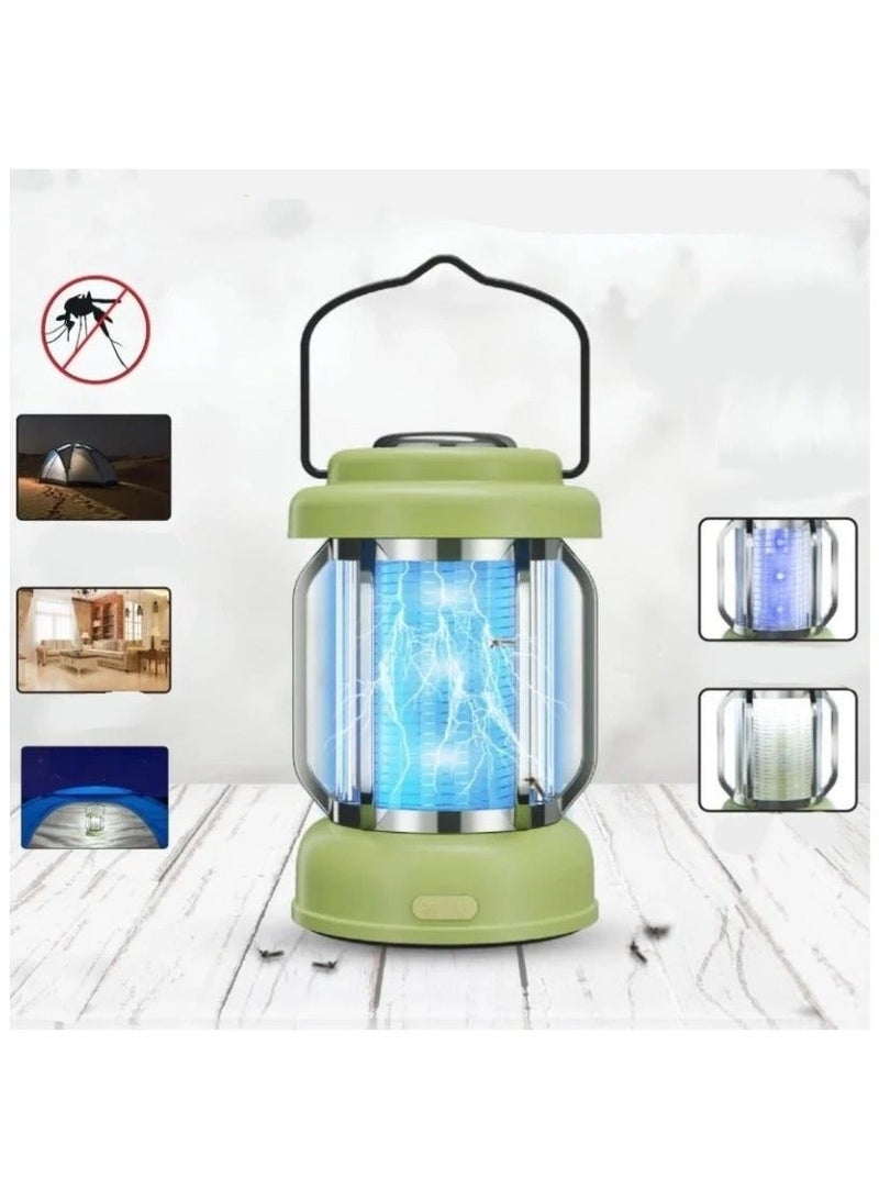 ال سي فانوس قاتل للبعوض قابل لإعادة الشحن – مصباح تخييم مع مصيدة حشرات 2 في 1