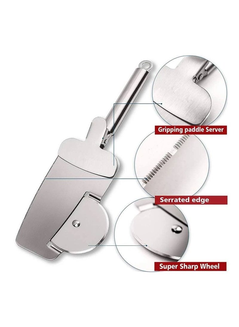 Master Chef - Stainless Pizza Cutter And Server - Image 1