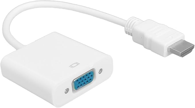 White VGA To HDMI Converter Cable With Strong Anti Interference For HDTV Projector - Image 1