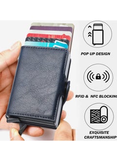 KASTWAVE Card Holder, Men Credit Card Holder, Slim Card Case Front Pocket Anti-theft-RFID Auto Pop up Travel Thin Wallets for Men  - Image 2
