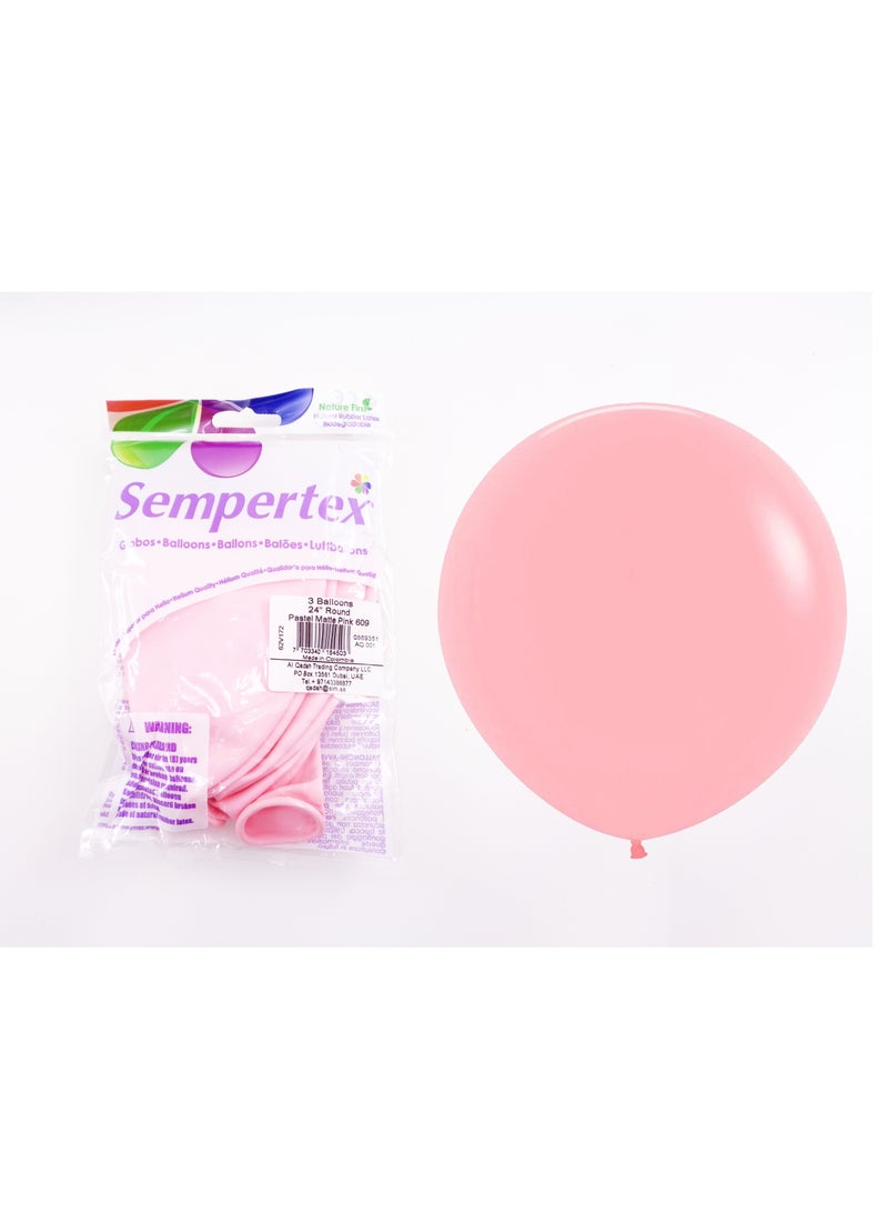 Sempertex 50g Latex Balloons, Matte Pastel Pink - Image 2