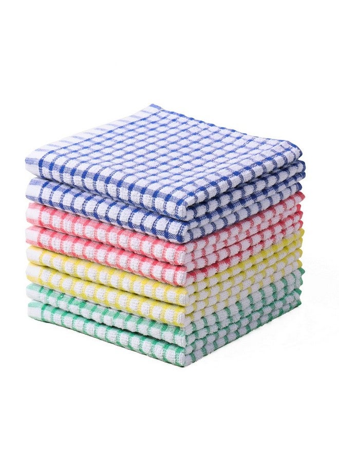 Oeleky Dish Cloths for Kitchen Washing Dishes, Super Absorbent Dish Rags, Cotton Terry Cleaning Cloths Pack of 8, 12x12 Inches - Image 1