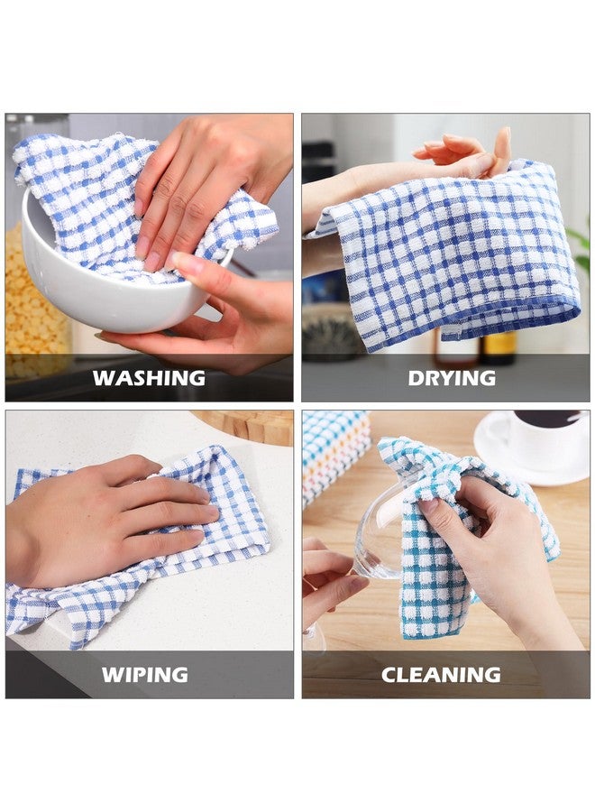 Oeleky Dish Cloths for Kitchen Washing Dishes, Super Absorbent Dish Rags, Cotton Terry Cleaning Cloths Pack of 8, 12x12 Inches - Image 2