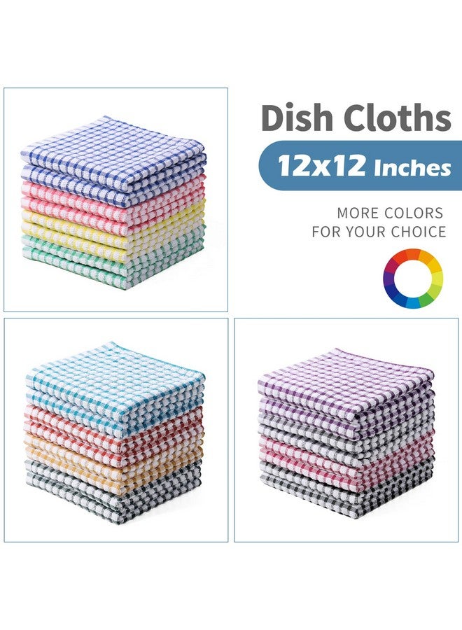 Oeleky Dish Cloths for Kitchen Washing Dishes, Super Absorbent Dish Rags, Cotton Terry Cleaning Cloths Pack of 8, 12x12 Inches - Image 4