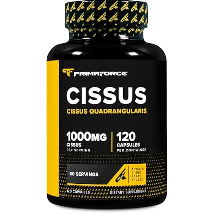 Primaforce مستخلص سيصوس كوادرانغولاريس من برايمفورس، 120 كبسولة، 1000 ملغ لكل حصة - خالي من الغلوتين، غير معدل وراثيًا - Image 1