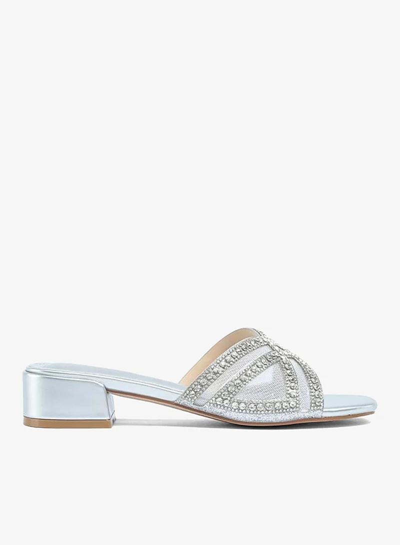 FYOR Stylish Ornate Metallic Block Heel  AJ 021