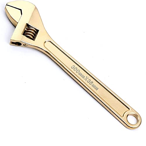 WEDO NonSparking Adjustable Wrench 12 Sparkfree Safety Spanner Safty ToolAluminum BronzeDIN Standard BAM FM Certificate Opening Max 36mm - Image 1