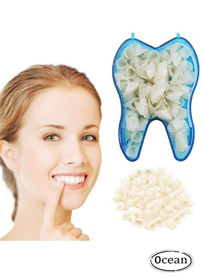 Ocean Resin Denture False Teeth 50 Pcs, Teeth Crown Resin Denture For Patients With Oral Cavity Loss, Temporary Resistible Crown of Teeth with Different Sizes Oral Care Anterior Crown (Front Teeth)  - Image 1