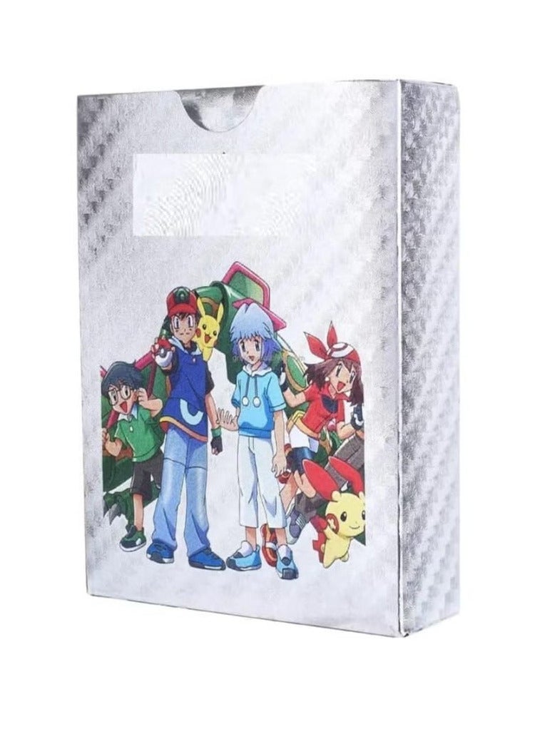 Rajvi Collectible Card Games, 55pcs Silver Foil, TCG Deck, VMAXX Series, Rare Silver and Common Mystery Cards - Image 1