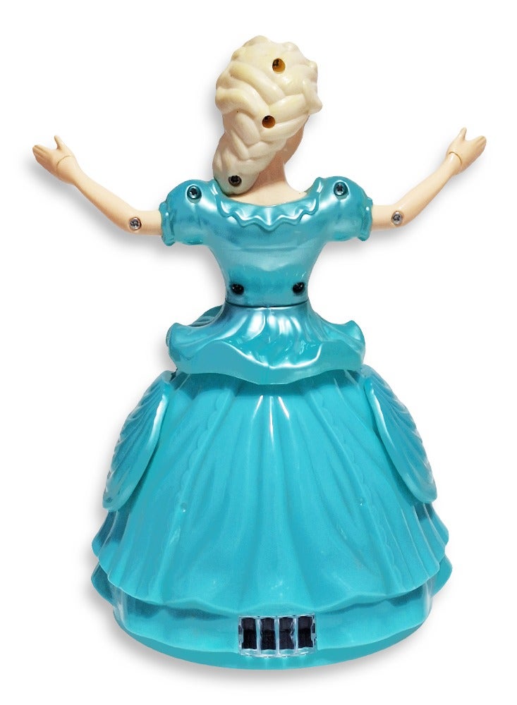 Frozen Elsa Musical Toys 360 Degree Rotating Dancing Doll Princess Girl Battery Operated Flashing Lights with Music Sound Toy - Image 4