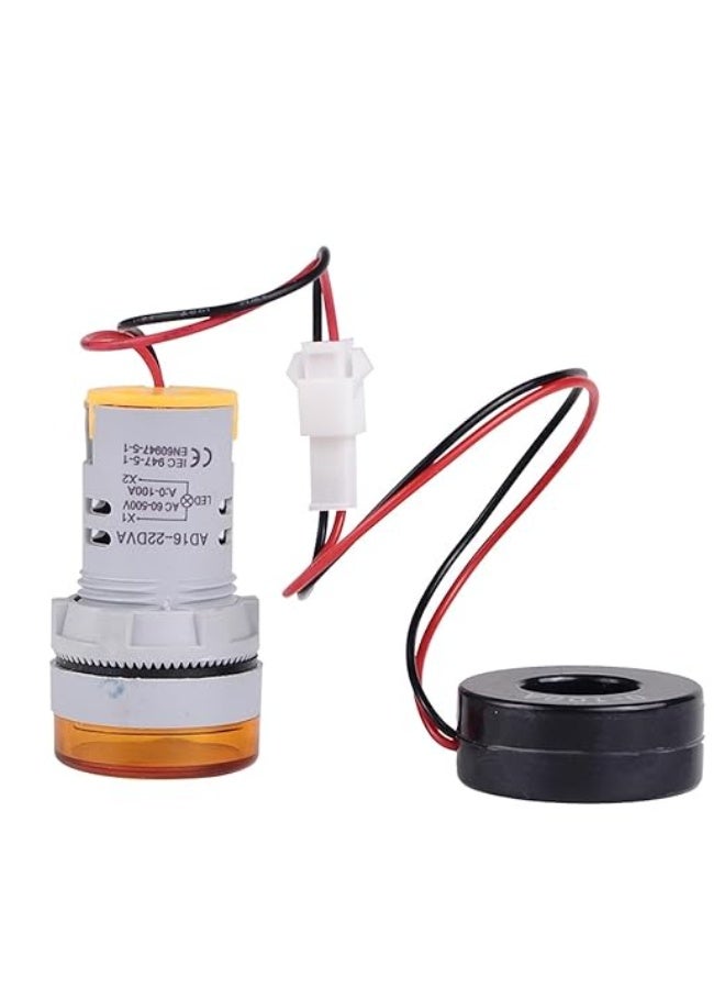 Melfi Digital Dual Voltmeter Ammeter Ampere Voltage Current Meter Indicator Signal Warning Lights | Easy Reading Realtime Current Flow 0-100A & Voltage 50-500V with 22mm Hole Dia (BLUE, 22mm) - Image 2