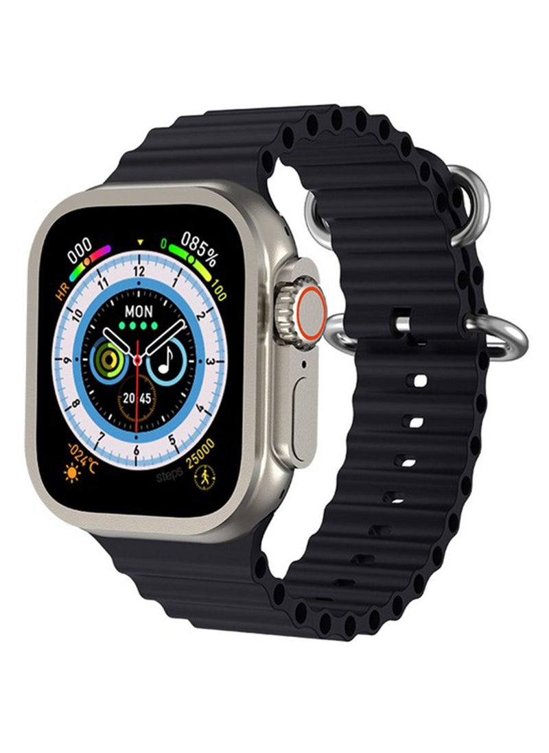 BSNL Unisex HW8 Series 8 Ultra Max Smartwatch 49mm Health & Fitness Watch Black With 3 Straps In Assorted Colors