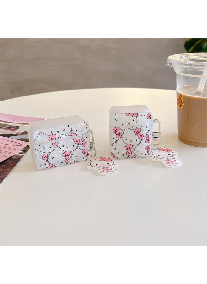 Generic - Shell KT Cat For Airpods Pro2 For Apple Bluetooth Wireless 1/2/3 Generation Earphone Case Wave Shell Simple-Color:Shell KT Cat Earphone Set + Pendant-Applicable Model:Airpods Pro - Image 1