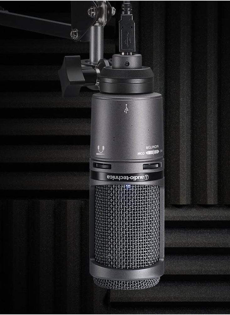 audio-technica - Audio-Technica AT2020USB+ Cardioid Condenser Microphone (USB connection) for voiceover, podcasting, streaming and recording - Image 1