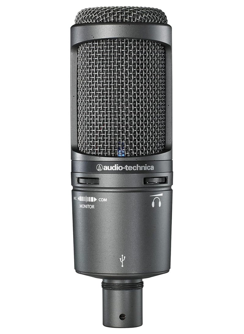audio-technica - Audio-Technica AT2020USB+ Cardioid Condenser Microphone (USB connection) for voiceover, podcasting, streaming and recording - Image 1