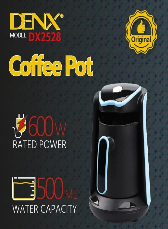 Denx 500ml 600W Turkish Coffee Maker Blue - Image 1