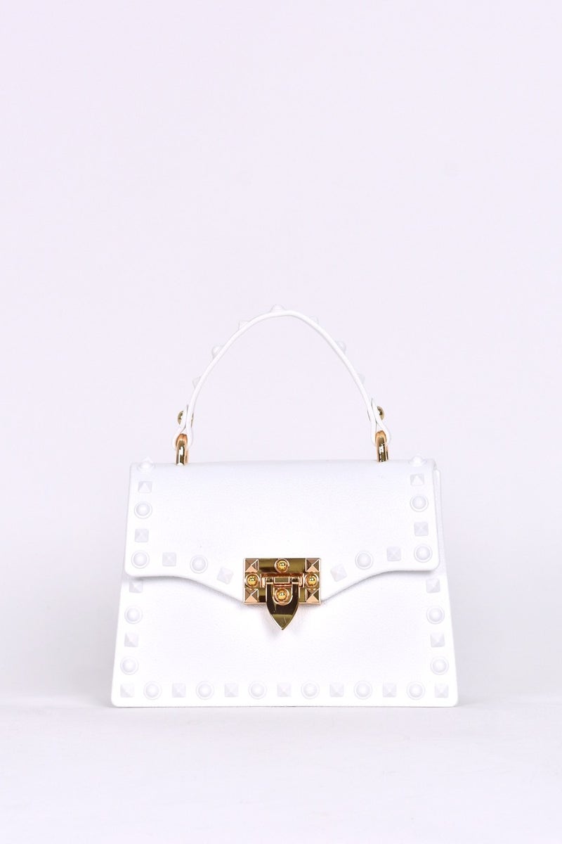 Elatae Women's Shoulder Strap Silicone Crossbody Bag White 26659  - Image 1