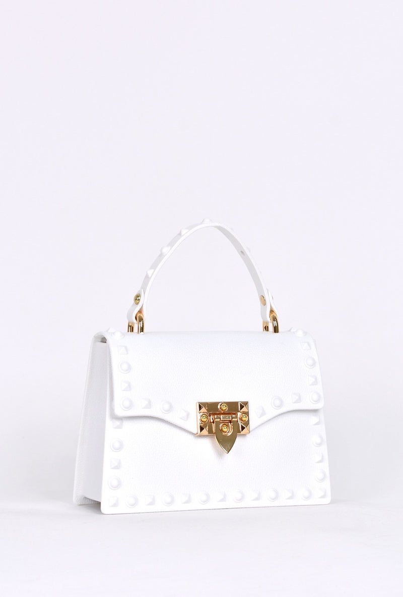 Elatae Women's Shoulder Strap Silicone Crossbody Bag White 26659  - Image 2