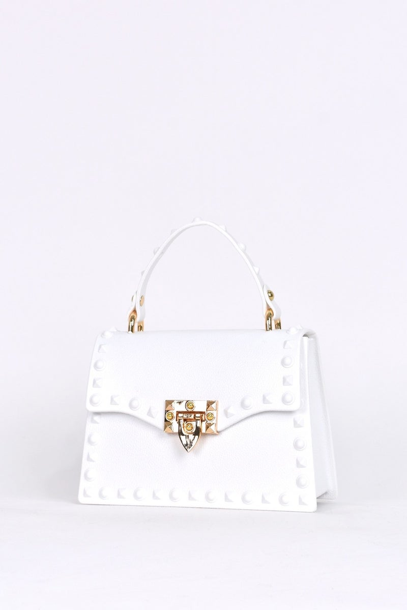 Elatae Women's Shoulder Strap Silicone Crossbody Bag White 26659  - Image 3