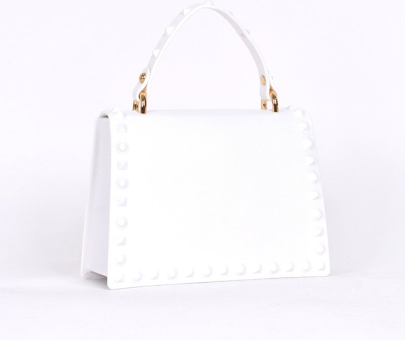 Elatae Women's Shoulder Strap Silicone Crossbody Bag White 26659  - Image 5