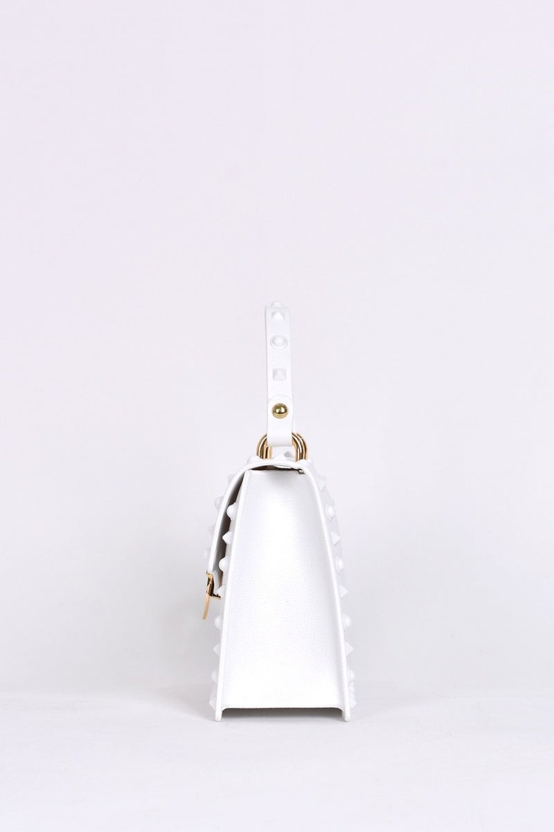 Elatae Women's Shoulder Strap Silicone Crossbody Bag White 26659  - Image 4