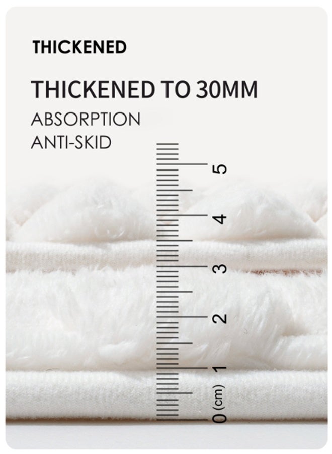 Bath Rug Mat Washable Bath Mats  Thick Soft Absorbent Chenille, Quick Dry Microfiber Mats, Rubber Backing Washable Shower Floor Rugs, Bathmat Runner,  Bathroom Home Decor Accessories 40*60CM White - Image 5