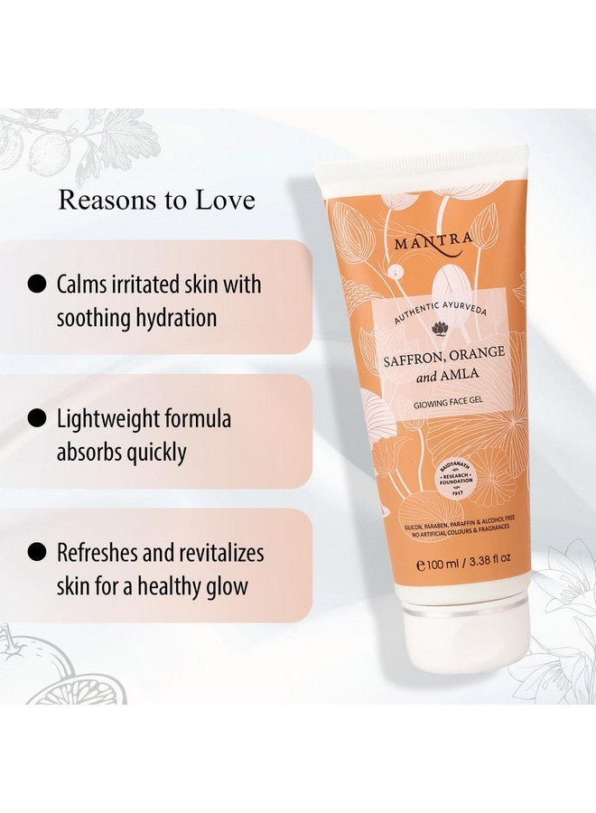 Mantra Herbal Saffron, Orange And Amla Glowing Face Gel - 100 ml | Helps to Reduce Tanning, Pigmentation, Spots and Marks on Face - Image 3