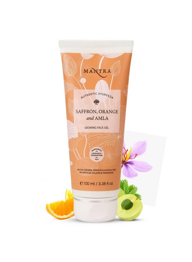Mantra Herbal Saffron, Orange And Amla Glowing Face Gel - 100 ml | Helps to Reduce Tanning, Pigmentation, Spots and Marks on Face - Image 1