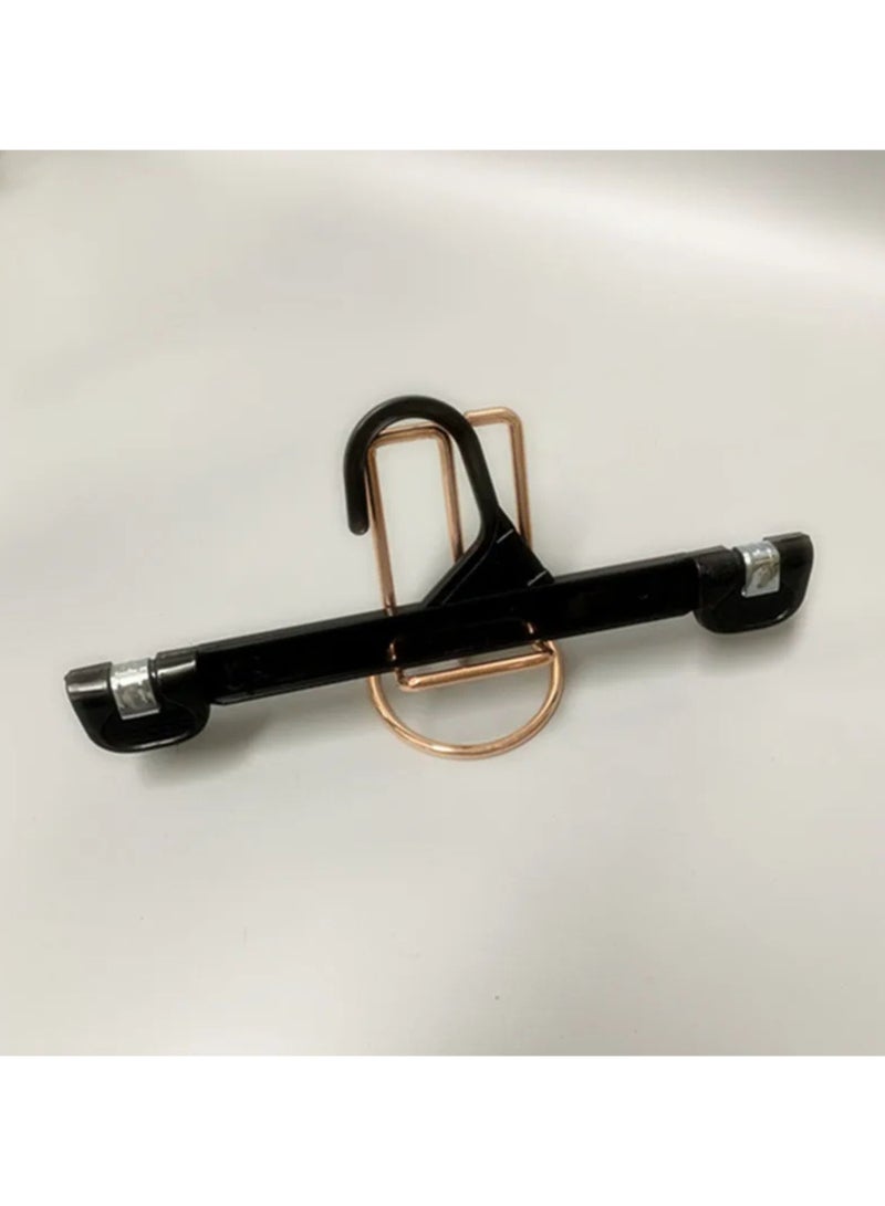 أورتوك 12 قطعة من الشماعات السفلية مع مشابك معدنية قوية، شماعات بلاستيكية موفرة للمساحة، شماعات ملابس بمشابك مانعة للانزلاق، شماعات بنطلون سوداء بمشبك دفع لأعلى للبنطلون والجينز والفستان والقميص - 31 × 10 سم - Image 4