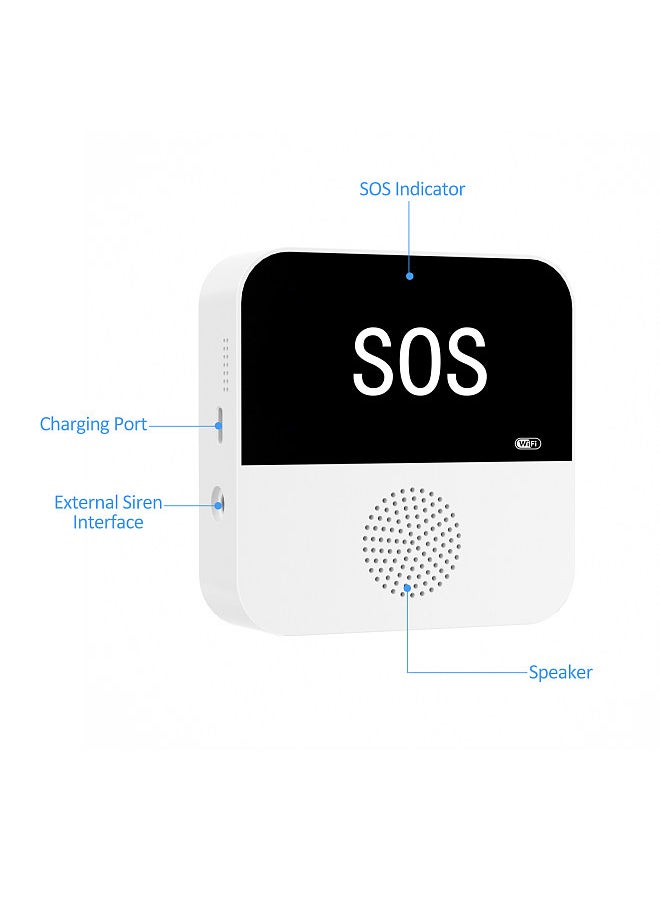 Generic - WiFi Tuya Smart Wireless Caregiver Pager Emergency Button Caregiver Pagers Elderly Alert Button App Alert Nurse Call Help System for Seniors Patients - Image 1