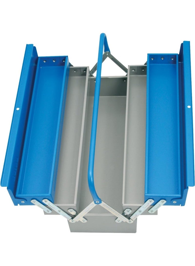 Tool Box 43cm - 4 Layer Tool Storage Box, Enlarged Style- Blue x Grey, - Image 4