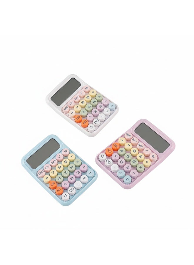 آلة حاسبة متعددة الألوان – حاسبة مكتبية عملية بشاشة واضحة – للمدرسة والمكتب S - Image 1
