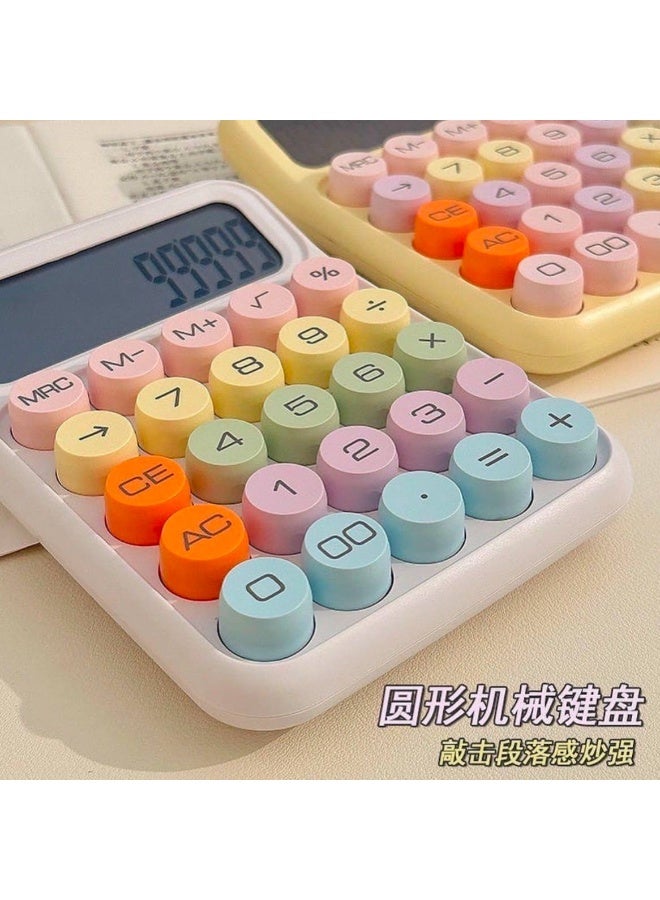 آلة حاسبة متعددة الألوان – حاسبة مكتبية عملية بشاشة واضحة – للمدرسة والمكتب S - Image 2