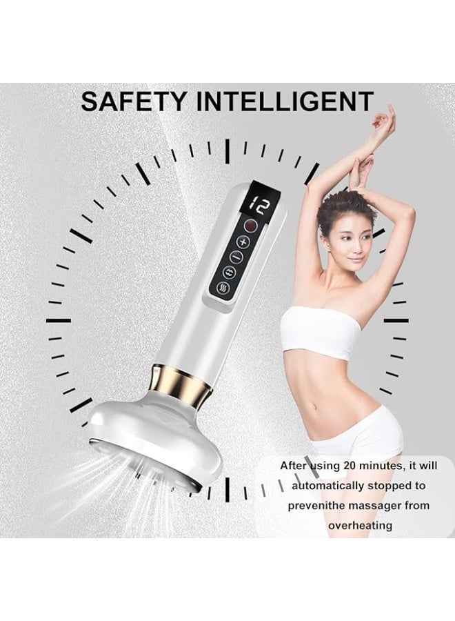 Funito Handheld Cellulite Massager,Cellulite Massager with 12 Suction Modes, Rechargeable & Cordless varially Massage Abdominal Belly Thighs Butt Neck at Home（White） - Image 4