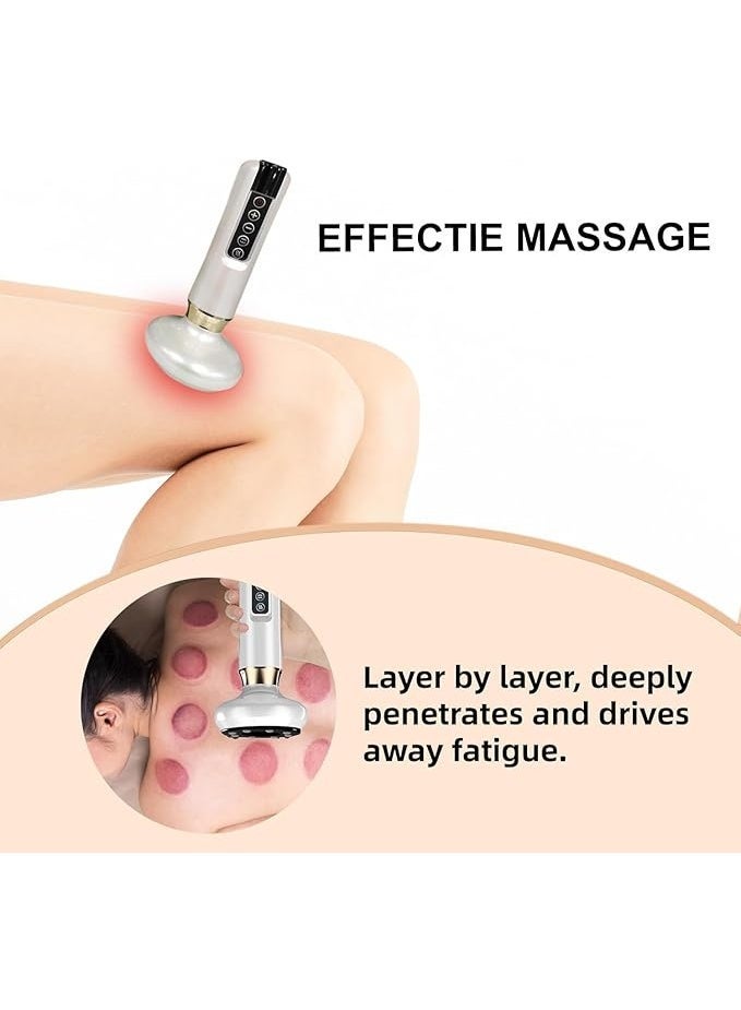 Funito Handheld Cellulite Massager,Cellulite Massager with 12 Suction Modes, Rechargeable & Cordless varially Massage Abdominal Belly Thighs Butt Neck at Home（White） - Image 3