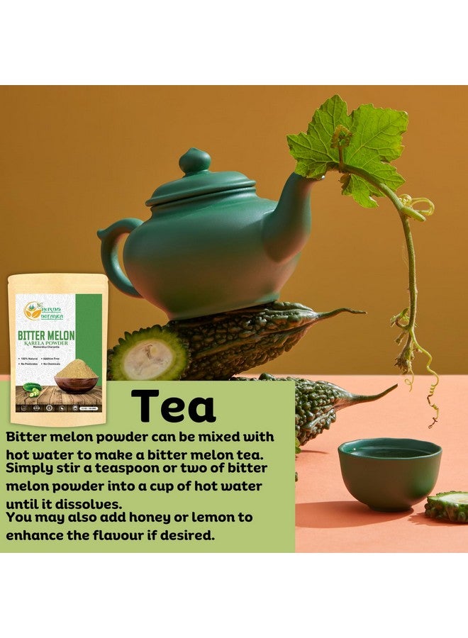 HERBS BOTANICA مسحوق البطيخ المر من هيربس بوتانيكا (كارلا، مومورديكا تشارانتي)، 100% طبيعي، غير معدل وراثيًا، خالي من الغلوتين، يدعم نمط حياة صحي ورفاهية، 5.3 أونصة / 150 جرام - Image 4