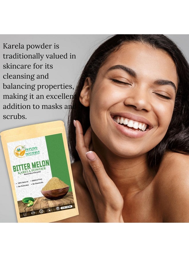 HERBS BOTANICA مسحوق البطيخ المر من هيربس بوتانيكا (كارلا، مومورديكا تشارانتي)، 100% طبيعي، غير معدل وراثيًا، خالي من الغلوتين، يدعم نمط حياة صحي ورفاهية، 5.3 أونصة / 150 جرام - Image 5