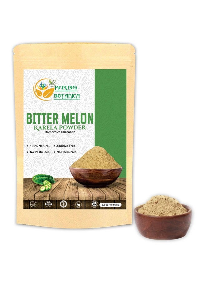 HERBS BOTANICA مسحوق البطيخ المر من هيربس بوتانيكا (كارلا، مومورديكا تشارانتي)، 100% طبيعي، غير معدل وراثيًا، خالي من الغلوتين، يدعم نمط حياة صحي ورفاهية، 5.3 أونصة / 150 جرام - Image 1