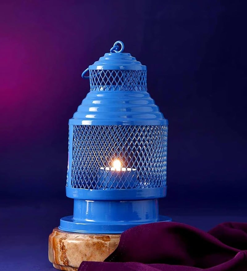 Vibrant Green Set of 2 Iron Hanging Lantern Tealight Holder Decoartion Items for Home Decor Living Room Table Top Wall Blue Red Xmas Gifts Diwali Gift - Image 5