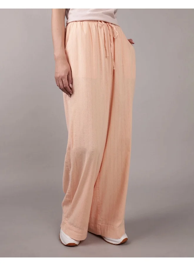American Eagle AE High-Waisted Wide-Leg Gauze Pant