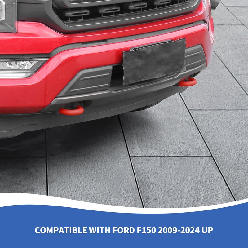 RAZPOY Red Tow Hook Cover for Ford F150 2004-2024 - Image 3
