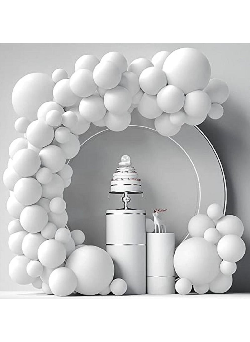Boxwoods White Balloons 84 pcs Garland Arch Kit For Birthday Baby Shower Anniversary or Wedding Decorations - Image 1