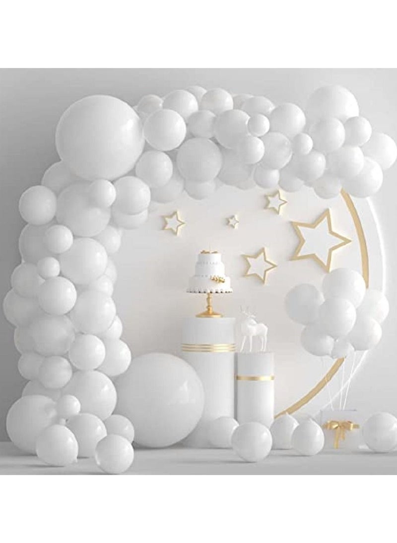 Boxwoods White Balloons 84 pcs Garland Arch Kit For Birthday Baby Shower Anniversary or Wedding Decorations - Image 3