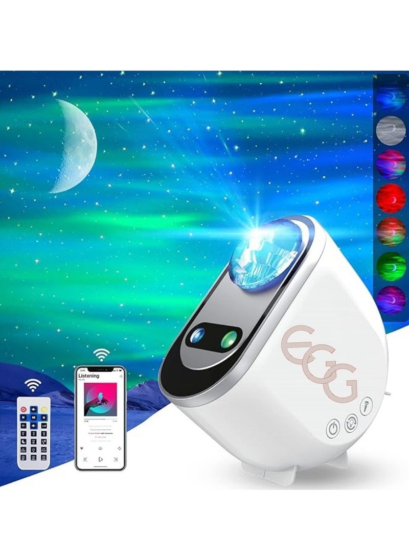 إج جهاز عرض نجوم ثلاثي الوظائف بإضاءة LED بروجيكتور مع سماعة بلوتوث وضوضاء بيضاء  - Image 1