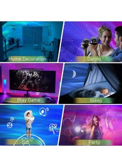 Egg Galaxy Aurora Projector 3 in 1 LED Northern Lights Star Projector with Bluetooth Speaker & White Noise  - Image 3