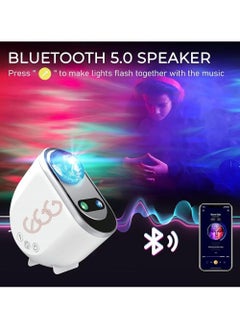 Egg Galaxy Aurora Projector 3 in 1 LED Northern Lights Star Projector with Bluetooth Speaker & White Noise  - Image 5